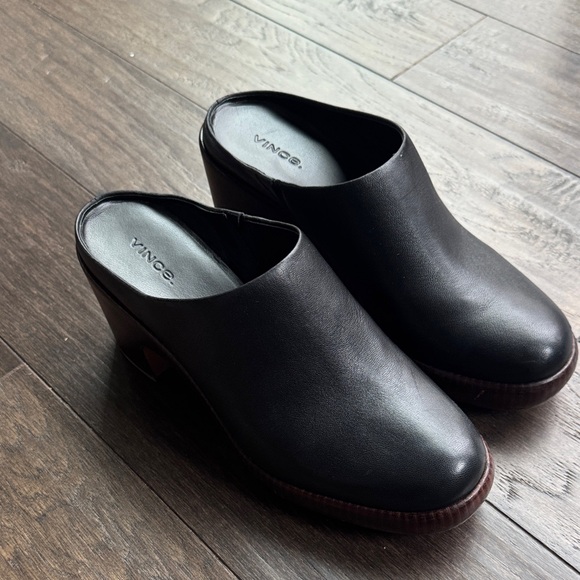 Vince Navina Leather Mule Black Leather - Picture 2 of 6